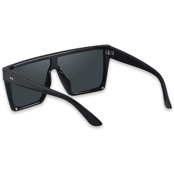 Square Oversized Sunglasses Women Men Big Flat Top Shield Large UV Protection - Picture 2 of 5